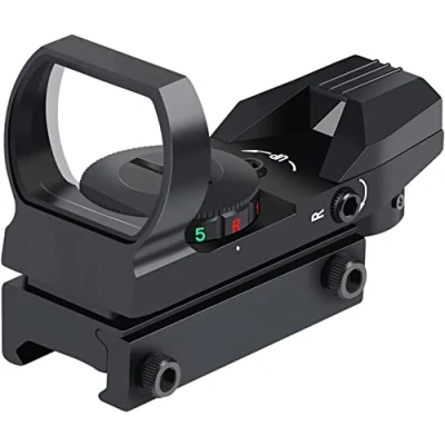 Abbildung von Feyachi Red Dot Visier Green Leuchtpunktvisier Reflex Sight mit einstellbares taktisch Rot und Grün Fadenkreuz Zielfernrohr Reflexvisier kompatibel 20mm/22mm Picatinny