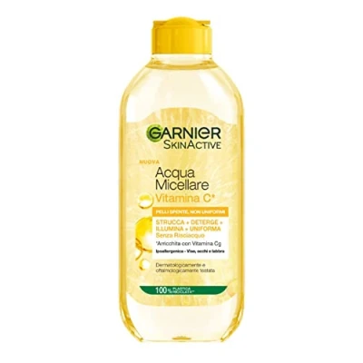 Abbildung von Garnier SkinActive Micellierwasser mit Vitamin C, für feine und nicht gleichmäßige Haut, ohne Ausspülen, 400 ml