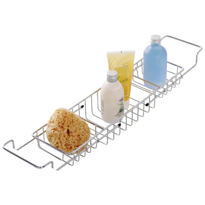 Abbildung von WENKO Badewannenablage &quot;Teleskop Brücke&quot;, ausziehbar von 58 bis 92 cm