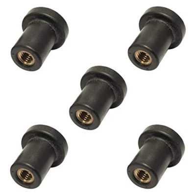 Abbildung von 5x GUMMIMUTTERN BLINDMUTTERN MIT ANSCHLAGBUND M3 M4 M5 M6 NEOPREN AUTO MOTORRAD (M6)