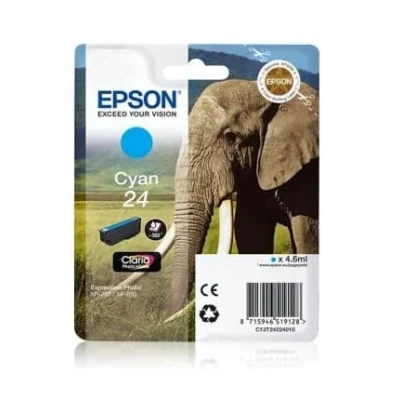 Abbildung von Epson 24 cyan tintenpatrone 4,6ml C13T24224012 original