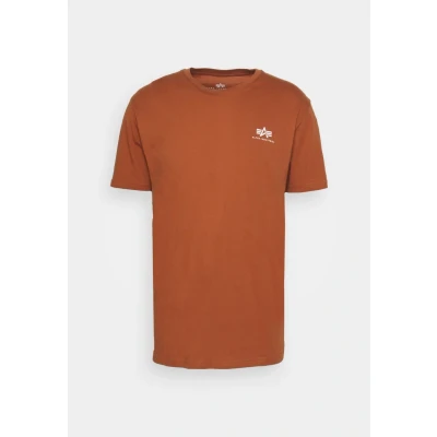 Abbildung von Alpha Industries Small LOGO Tshirt print, Herren, Größe: XXL, Hazel brown