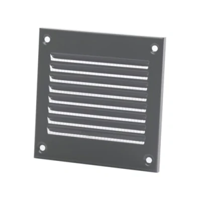 Abbildung von 100x100mm Lüftungsgitter Grau Abluftgitter mit Insektenschutz Abluft Zuluft Metall Gitter