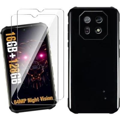 Abbildung von QJOY [3 Stück] Schutzfolie für Ulefone Armor 22, 9H Härte Displayschutzfolie, Anti Kratzen, Bläschen, Hohe Definition Panzer Schutz Glas