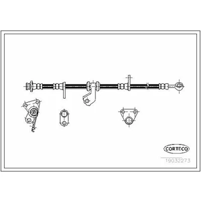 Abbildung von CORTECO 19032273 Bremsschläuche Vorderachse rechts 685 HONDA: CIVIC 6 Aerodeck, Fastback, Stufenheck, MG: ZS Limousine