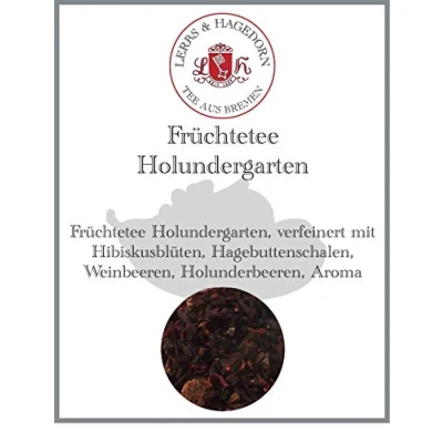 Abbildung von Lerbs &amp; Hagedorn, Früchte Tee Holundergarten 1.5kg (ca. 122 Liter) Hibiskusblüten, Hagebuttenschalen, Weinbeeren, Holunderbeeren