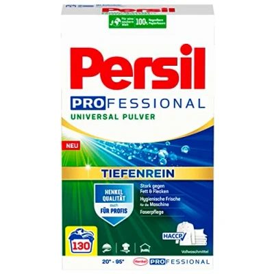 Abbildung von Persil Universal Pulver Tiefenrein Waschmittel (130 Waschladungen), Vollwaschmittel für reine Wäsche und hygienische Frische die Maschine, effektiv von 20 C bis 95