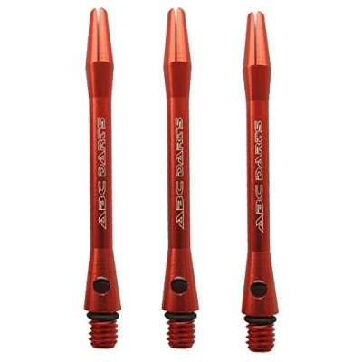 Abbildung von abcdarts Unisex Erwachsene Aluminium Shaft Dart Schäfte Set, Rot, M