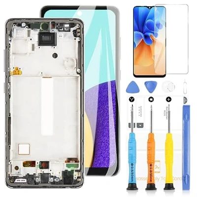 Abbildung von LCD Bildschirm für 6,5 Zoll Samsung Galaxy A52 4G A525F Touchscreen Montage Ersatz Glas Digitizer mit Werkzeugen (INCELL schwarz Rahmen)