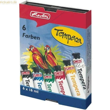 Abbildung von Herlitz 8643041 Temperafarben 6 Tuben je 16ml