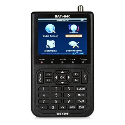 Abbildung von Sat Finder Satlink WS 6908 3,5&quot; LCD SE DVB S FTA TFT 8,9cm Satelliten Satfinder / Messgerät LNB Satellitenfinder Anlagen mit AV zu Scart kabel