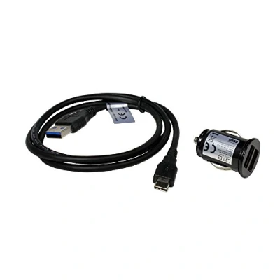 Abbildung von DUAL USB Kfz Adapter+Kabel kompatibel mit Sony Alpha 7R V ILCE 7RM5,USB 3.0,2.1A
