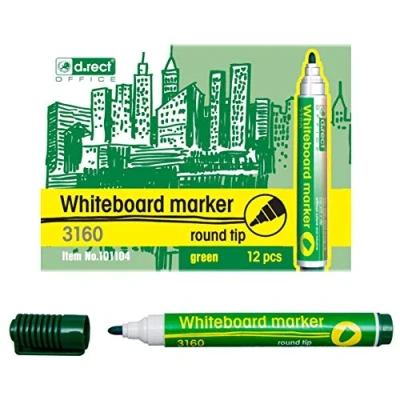 Abbildung von Whiteboard marker 12 Stck.. Grün mit runder Spitze 1 3 mm.