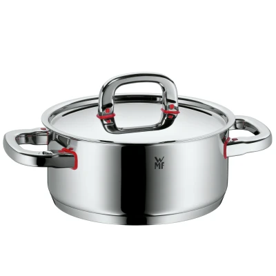 Abbildung von WMF Premium One Kochtopf klein 20cm, Metalldeckel mit Dampföffnung, Bratentopf Induktion 2,5l, Cromargan Edelstahl poliert, Innenskalierung