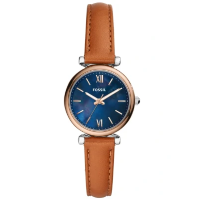Abbildung von Fossil Carlie MINI Uhr, Damen, Größe: One Size, Brown