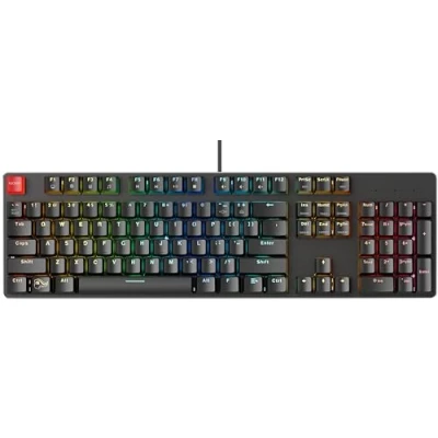 Abbildung von Glorious Gaming GMMK Full Size (100%) Mechanisches Keyboard, Gateron Brown Schalter (taktil), Doubleshot Kappen, RGB, Hot Swap &amp; individuell anpassbar, Amerikanisch QWERTY Layout Schwarz