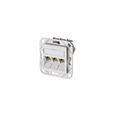 Abbildung von METZ CONNECT E DAT modul 3 Port UPk Cat.6A, reinweiß