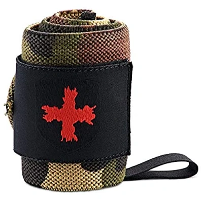 Abbildung von Harbinger 22121 Unisex Adult Line Wrist Wrap Handschue Gewichtheben, Red, Camo, One Size