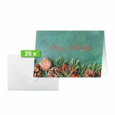 Abbildung von Sigel Weihnachtskarte A6 250g 25+25 Stück Green Christmas