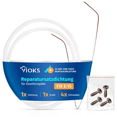 Abbildung von VIOKS Montagezubehör Geschirrspüler Dichtung Set wie Bosch 12005744 (Set, 1 St., 1x Dichtung, Draht, 4x Schrauben), 182mmØ für Pumpentopf