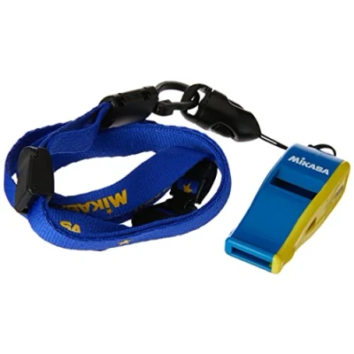 Abbildung von Mikasa Professional Pfeife mit Trageband, Unisex Erwachsene, BEATMASTER BLY, blau/gelb, Small