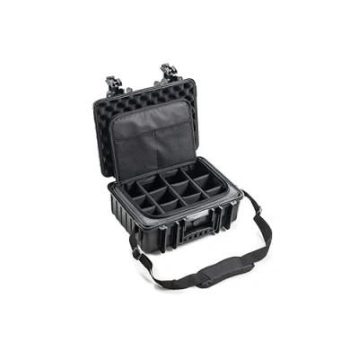 Abbildung von B&amp;W International Transportkoffer Outdoor Typ 4000 Gelb mit Fototasche wasserdicht nach IP67 Zertifizierung, staubdicht, bruchsicher und unverwüstlich