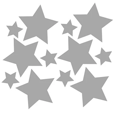 Abbildung von 3M Reflektoren Sticker zum Aufbügeln für Kleidung Aufbügler Set (12 Stück) Reflektor Aufkleber zur Sicherungs Markierung von Kinderkleidung, Kinderwagen oder Schulranzen (Sterne)