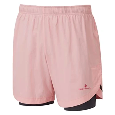 Abbildung von Ronhill Herren Men&#039;s Life 7&quot; Twin Shorts, Bubblegum/Charcmarl, L