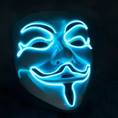Abbildung von Goods+Gadgets Kostüm LED Anonymous V wie for Vendetta, Halloween Party Verkleidung