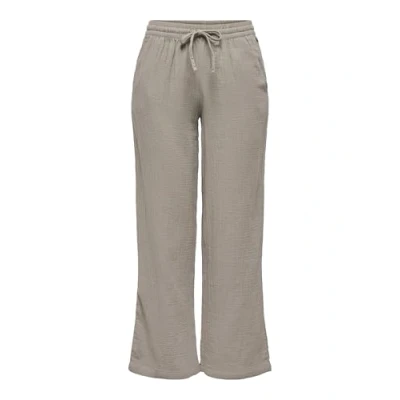 Abbildung von JdY Damen Jdytheis Life Wide Pant WVN Noos Hose Mit Weitem Bein Und Hohem Bund Seitentaschen, Brindle, S / 32L