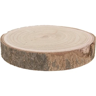 Abbildung von CHICCIE Deko Holz Baumstamm Unterlage Ø mindestens 23cm Tablett Untersetzer