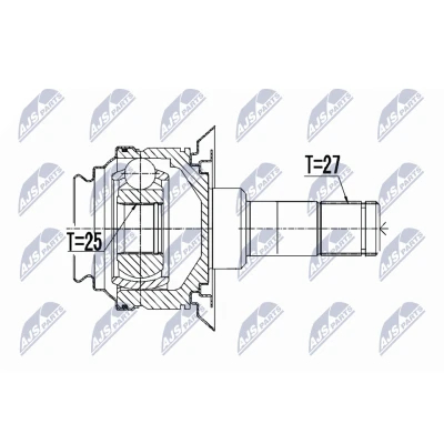 Abbildung von NTY NPW BM 070 Gelenksatz Hinterachse, Hinterachse links, rechts BMW: X5, X6