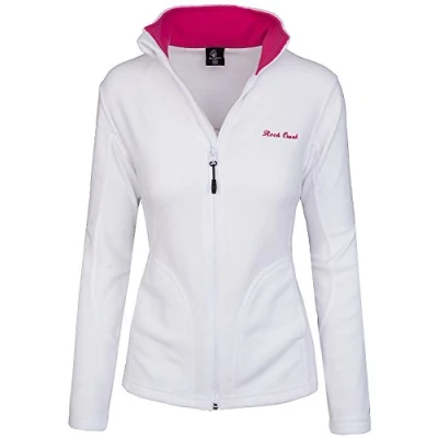 Abbildung von Rock Creek Damen Fleecejacke Fleece Jacke Übergangs Sweatjacke D 389 [White XXL]