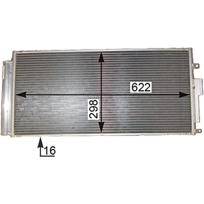 Abbildung von MAHLE ORIGINAL AC 839 000P Klimakondensator mit Trockner 622 ABARTH: 500 / 595 695 Schrägheck