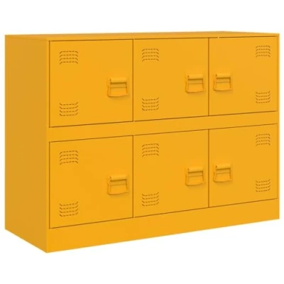 Abbildung von vidaXL Sideboard Senfgelb 99x39x73 cm Stahl (1 St)