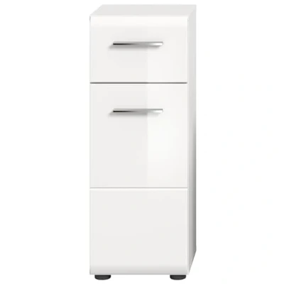 Abbildung von furnling Badkommode Standschrank Ivy, 1 Schublade, Tür, 2 Fächer innen, Stauraum, Badezimmerschrank, weiß