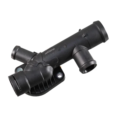 Abbildung von METZGER 4010415 Flansch Kunststoff Motorblock, seitlicher Anbau mit Temperaturgeber, Dichtungen Klammer