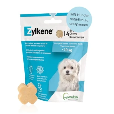 Abbildung von Zylkene® Chews (14 x) Zur Stressreduzierung Für kleine Hunde Ergänzungsfuttermittel mehr Wohlbefinden in ungewohnten Situationen &lt; 10 kg