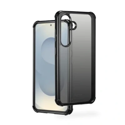 Abbildung von Hama Handyhülle Extreme Protect für Samsung Galaxy S25 (Bumper D3O lizenziert, stoßfest, sturzsicher und bruchsicher, Case induktives Laden, Farbverlauf) schwarz