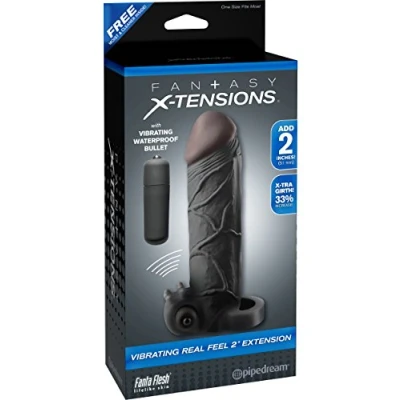 Abbildung von Pipedream Fantasy X Tensions Vibrating Real Feel 2&quot; Extension, Black, 51 mm