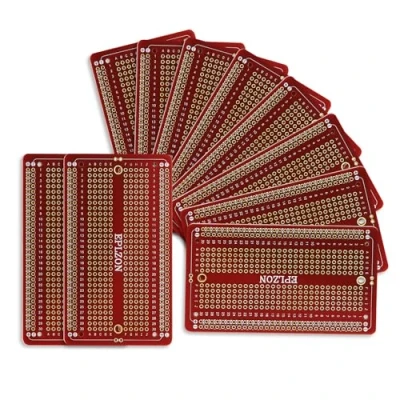 Abbildung von EPLZON Prototype Board Lötbares Breadboard Doppelseitig Leiterplatte PCB Circuit zum Schweißen von,DIY elektronische Artikel (Packung mit 10 Stück,Rot)