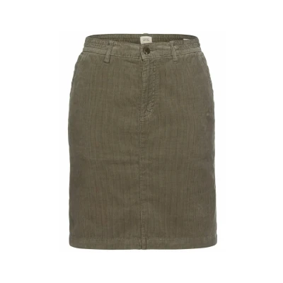 Abbildung von camel active MIT Elastischem BUND Alinienrock, Damen, Größe: 40, Dark khaki