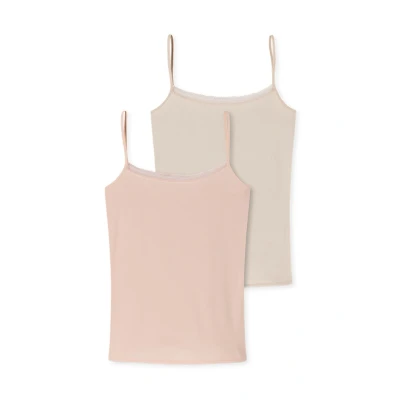 Abbildung von Schiesser 2PACK Unterhemd/shirt, Damen, Größe: 40, Sand pfirsich