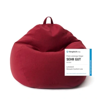 Abbildung von Lumaland Sitzsack Comfort Line XXL 100x120x50cm 315L Volumen, Bodenkissen Sitzkissen Bean Bag Lounge Gaming waschbar