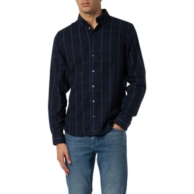Abbildung von Casual Friday Herren CFAnton LS BD Checked Shirt Hemd, 194013/Dark Navy, XL
