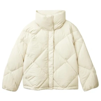 Abbildung von United Colors of Benetton HIGH NECK Puffer Winterjacke, Damen, Größe: XS, Cream