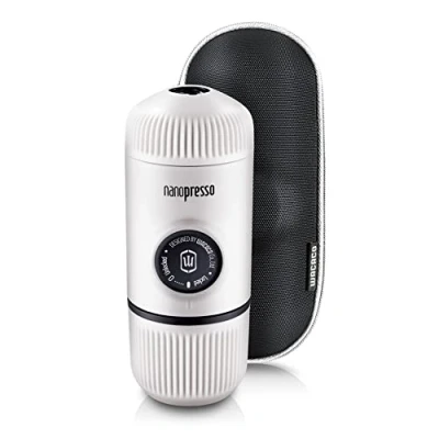 Abbildung von Tragbare Espressomaschine WACACO Nanopresso Chill White (mit einer Schutzhülle)