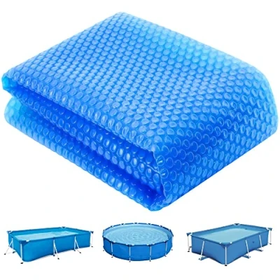 Abbildung von TOSANEO Pool Solarabdeckplane Rund Ø 244 cm Poolheizung Solarfolie 120 µm Solarplane Poolsolarplane Solar Heizung Solarabdeckung Wärmeplane Folie Blau zuschneidbar