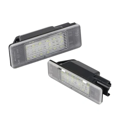 Abbildung von AUTO STYLE Satz LED Nummerschildbeleuchtung kompatibel mit Citroën/Peugeot diverse Modelle Version 2