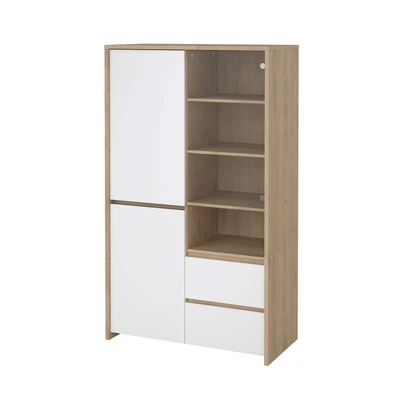 Abbildung von Home affaire Vitrine &quot;Next Standvitrine, Vitrinenschrank, mit Glastür, Stauraum&quot;, 2 Türen, 1 Schubladen, Höhe 170 cm, Breite 100 cm